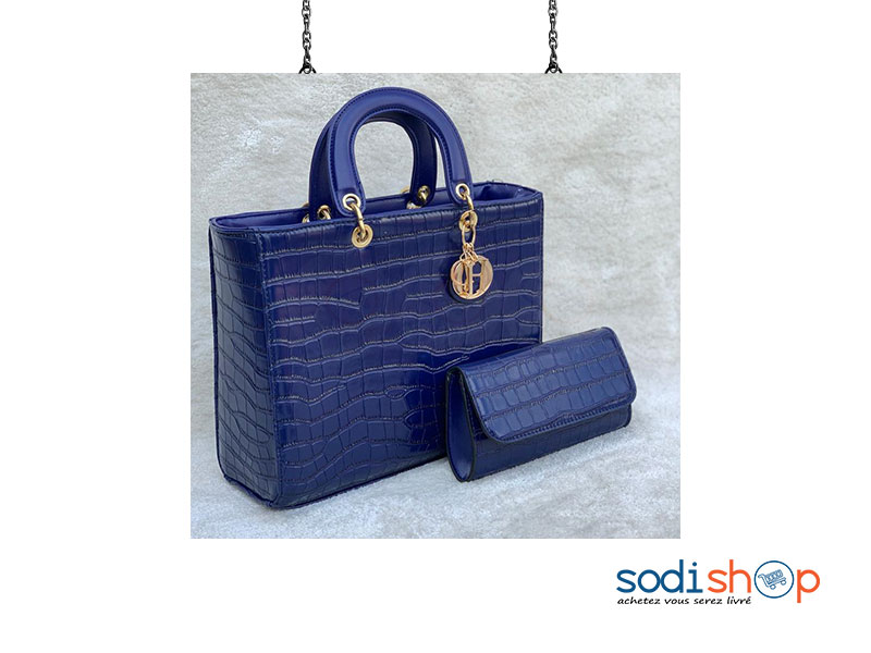 Sac Mini Bag à Main et Pochette Pour Femme Couleur Bleue AU0059