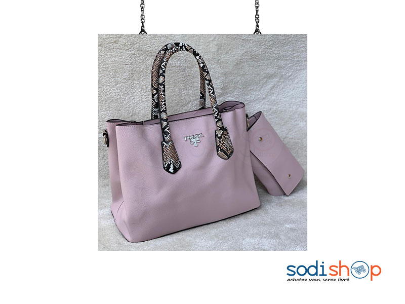 Accessoire Pour Femme Sac à Main Prada et Pochette Couleur Beige AU0059