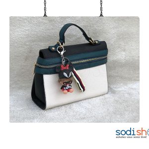 Love, Mini Sac à Main Pour Femme + Bandoulière - Couleur Noir/Blanc AU0059