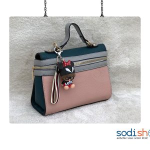 Love, Mini Sac à Main Pour Femme + Bandoulière - Couleur Rose/Noir AU0059