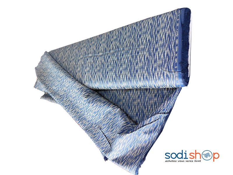 Tissu à Motif Moderne - Couleur Bleu décoré, 1 Mètre, 100% Coton GF0059