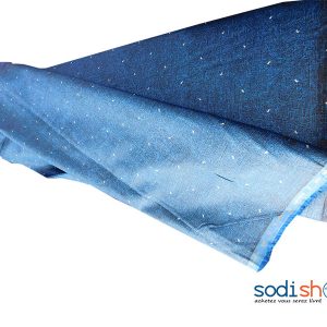 Tissu à Motif Moderne - Couleur Bleu, 1 Mètre, 100% Coton GF0059