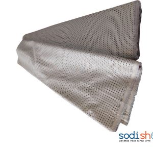 Tissu à Motif Pointillé - Couleur Blanc Sale, 1 Mètre, 100% Coton GF0059