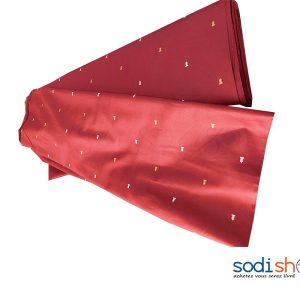 Tissu à Motif Moderne - Couleur Rouge, 1 Mètre, 100% Coton GF0059