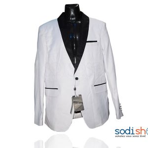 Costume Complet Noir-Blanc Pour Homme 2 Pièces GJ0058