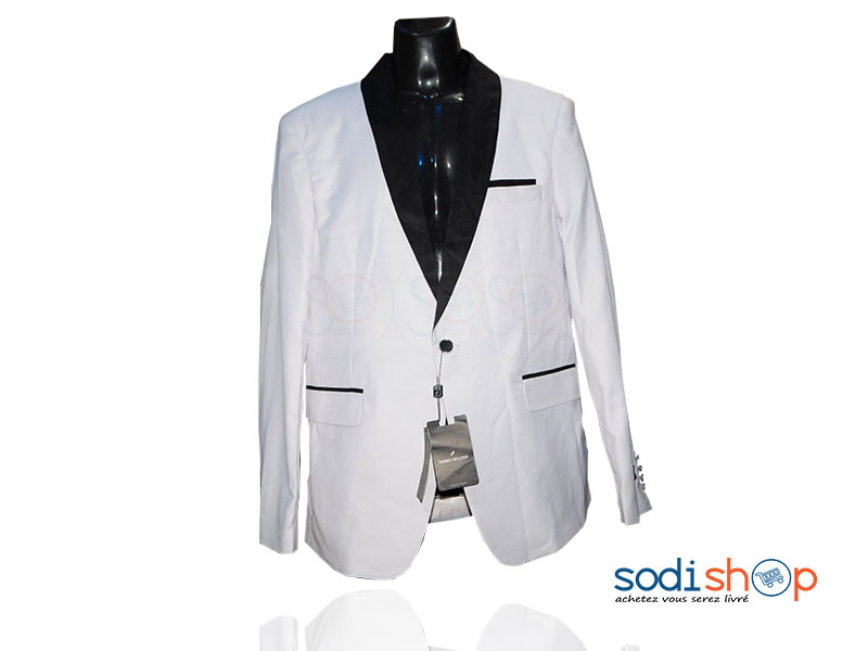Costume Complet Noir-Blanc Pour Homme 2 Pièces GJ0058