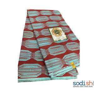 Tissu Coton en Wax Marque Uni Wax à Motif Bleu Ciel 3 Pagnes GF0059