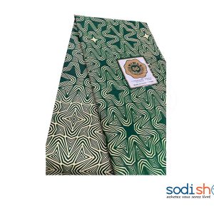 Tissu Coton en Wax Marque Uni Wax Couleur Verte 3 Pagnes GF0059