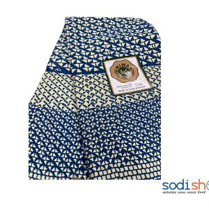Tissu Coton en Wax Marque Uni Wax à Couleur Bleue 3 Pagnes GF0059