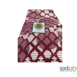 Tissu Coton en Wax Marque Uni Wax Couleur Rouge 3 Pagnes GF0059