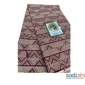 Tissu Coton en Wax Marque Uni Wax Couleur Rouge 3 Pagnes GF0059