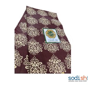 Tissu Coton en Wax Marque Uni Wax à Couleur Marron 3 Pagnes GF0059