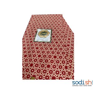 Tissu Coton en Wax Marque Uni Wax à Couleur Rouge à Motif 3 Pagnes GF0059