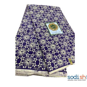 Tissu Coton en Wax Marque Uni Wax Couleur Violette 3 Pagnes GF0059