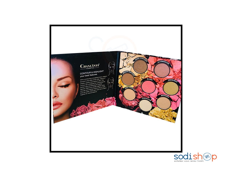Palette de Fard à Joue 8 Couleurs Maquillage Pour Femme TS0056
