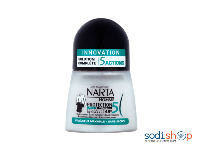 Déodorant Narta Protection Pour Homme 5 Actions Anti-Transpirant 50ml JI0057