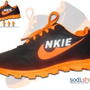 Basket Chaussure pour Enfants - Couleur Noir/Orange BT0073