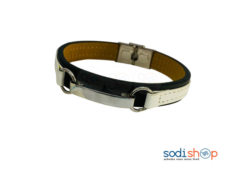 Bracelet en Textile Pour Homme - Couleur Noir/Blanc DI0026