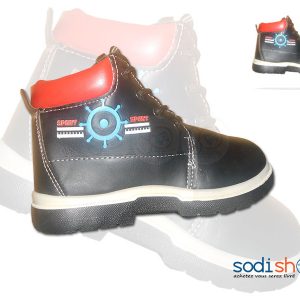 Chaussure Montante pour Enfants - Couleur Noir/Rouge BT0073