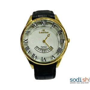 Laurine Premium Collection, Montre en Chiffre Romain - Couleur Noir/Or, Pour Homme DI0026
