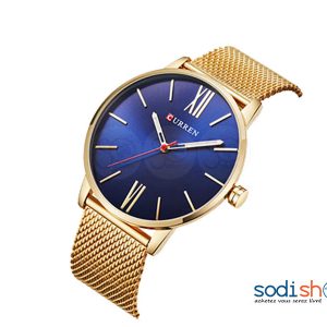 Montre de luxe Curren Pour Homme et Femme Couleur Dorée SODI00
