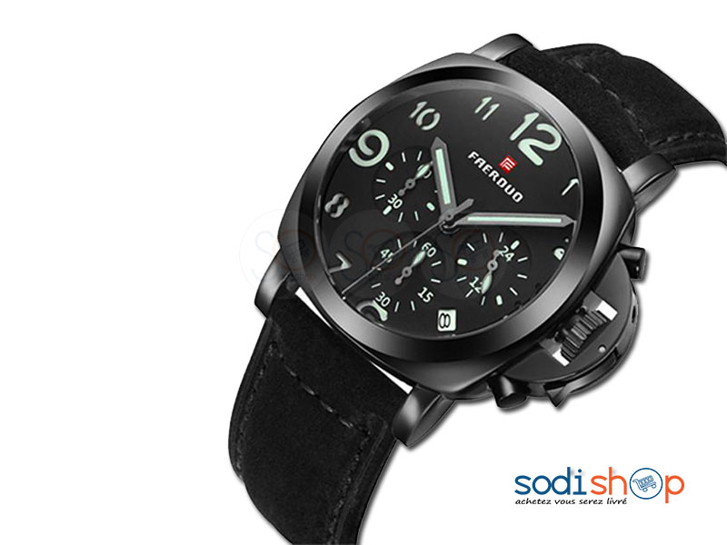 FAERDUO 8203 Montre Hommes Ceinture en Acier De Luxe - Couleur Noir - SODI00 – Image 2