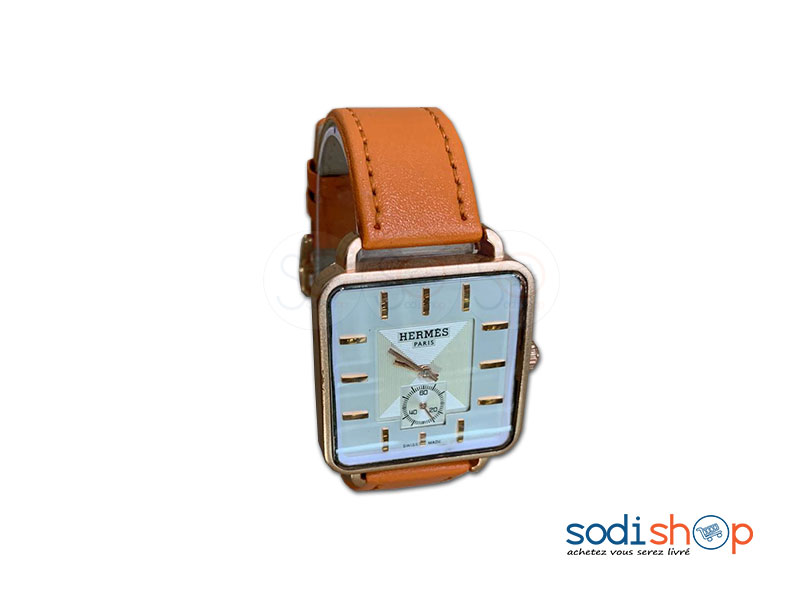 Montre Hermès Paris Pour Homme Couleur Orange DI0026