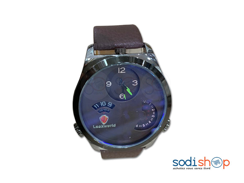 Montre Pour Homme Cadran Analogique, Lookworld - Couleur Marron/Noir DI0026