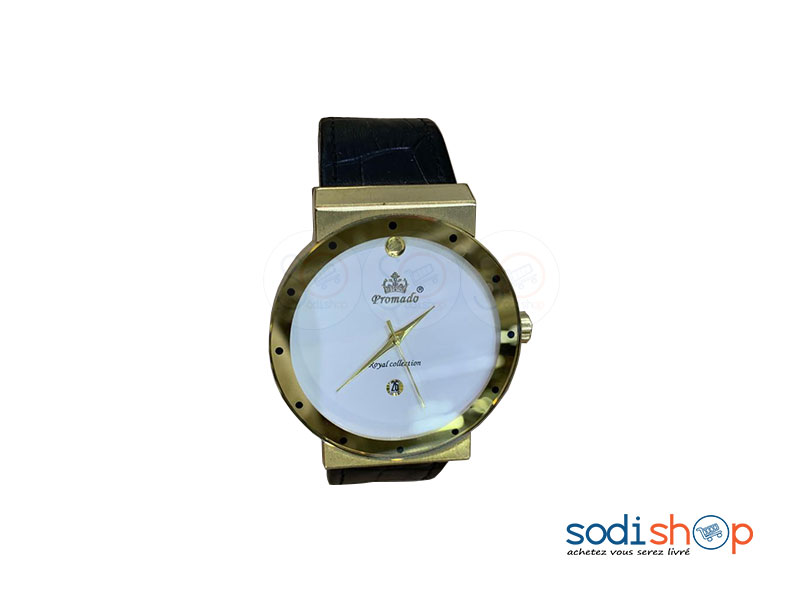 Montre Pour Homme, Promado - Cadran Sans Chiffres, Couleur Or/Noir DI0026