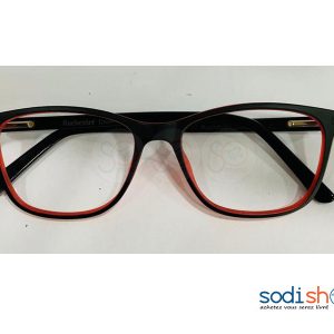 Monture de Lunette Correcteur Forme Rectangle Couleur Rouge/Noire DI0026