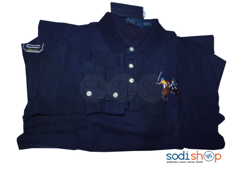 Chemise en Polo Jiani Pour Homme Couleur Bleue Marine DC0065 – Image 2