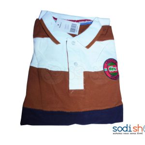 Sweat en Lacoste Manche Longue Couleur Marron-Blanc DC0065