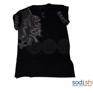Chemise Pour Homme à Broderie Couleur Noire DC0065