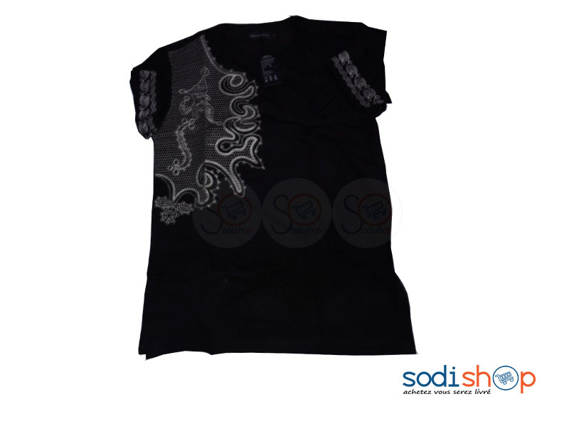Chemise Pour Homme à Broderie Couleur Noire DC0065