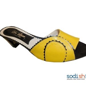 Chaussure à Talon Carré Pour Femme Couleur Jaune  SC0067