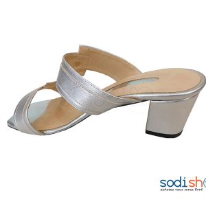 Chaussure à Talon Carré Pour Femme  Couleur Grise SC0067