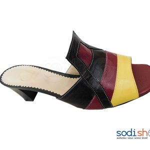 Chaussure à Talon Carré Pour femme Multicolore SC0067