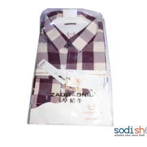 Chemise à Carreau Pour Homme Couleur Marron DC0065