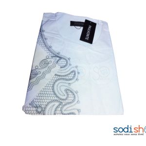 Chemise Pour Homme à Broderie Couleur Blanche DC0065