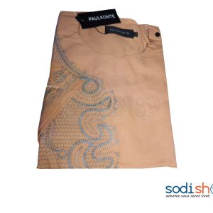 Chemise Mode Africaine Pour Homme Couleur Marron DC0065
