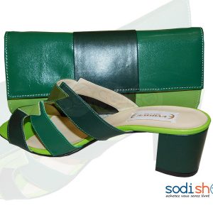 Ensemble Talon + Pochette, Evoque - Couleur Vert SC0067
