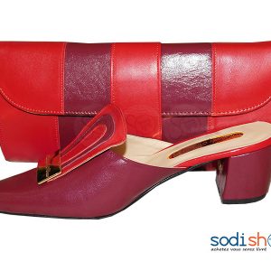 Ensemble Talon + Pochette, Manuela Albano - Couleur Rouge SC0067