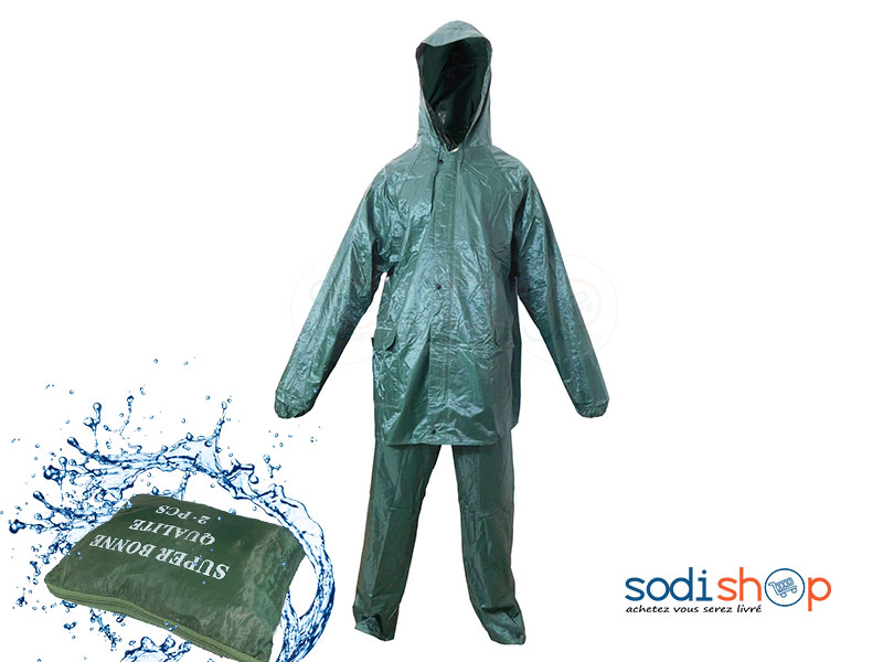 Tunique Imperméable Contre Pluie Couleur Verte – Image 2