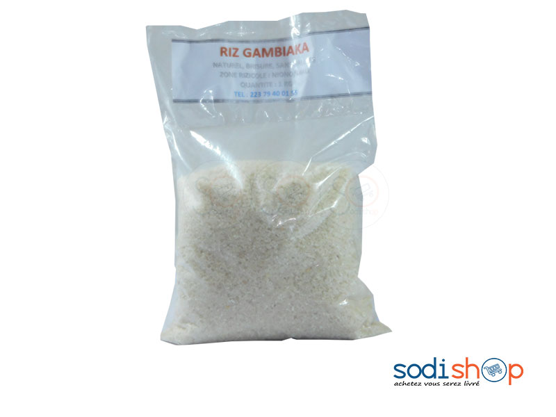 Alimentation Riz Blanc Gambiaka en Brisure Traiter 1kg MK00678