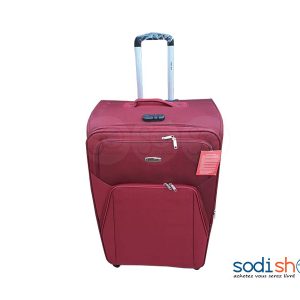 Valise à Roulette Double Trolley Couleur Rouge Moyen BG0053