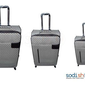 Kit 3 Valises à Roulette Double Trolley Design GUCCI Marron BG0053