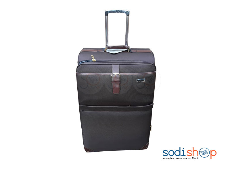 Valise Cabine avec Roulettes et Poignée de Traction - Couleur Marron, Grand Modèle BG0053