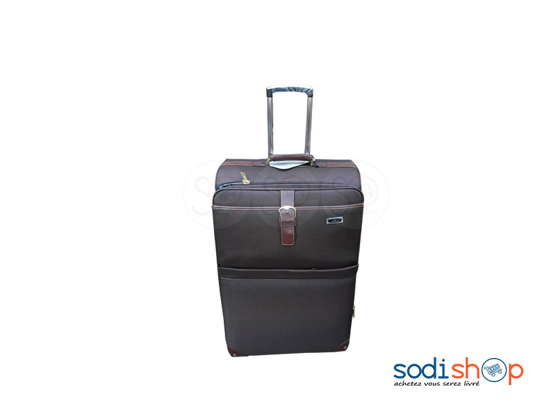 Valise Cabine avec Roulettes et Poignée de Traction - Couleur Marron, Modèle Moyen 2