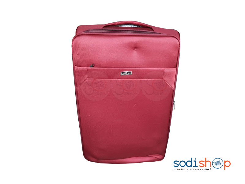 Valise Cabine avec Roulettes et Poignée de Traction - Couleur Rouge, Grand Modèle BG0053