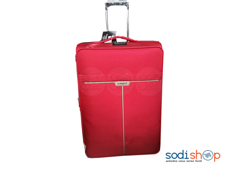 Valise Cabine avec Roulettes et Poignée de Traction - Couleur Rouge-Clair, Grand Modèle BG0053